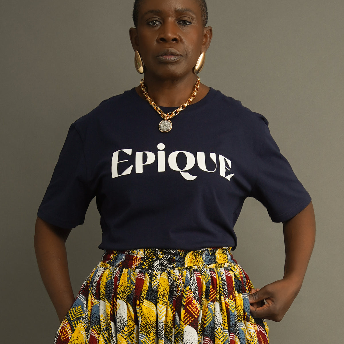 Epique Unisex French Navy Tee – Kemi Telford - Main Image