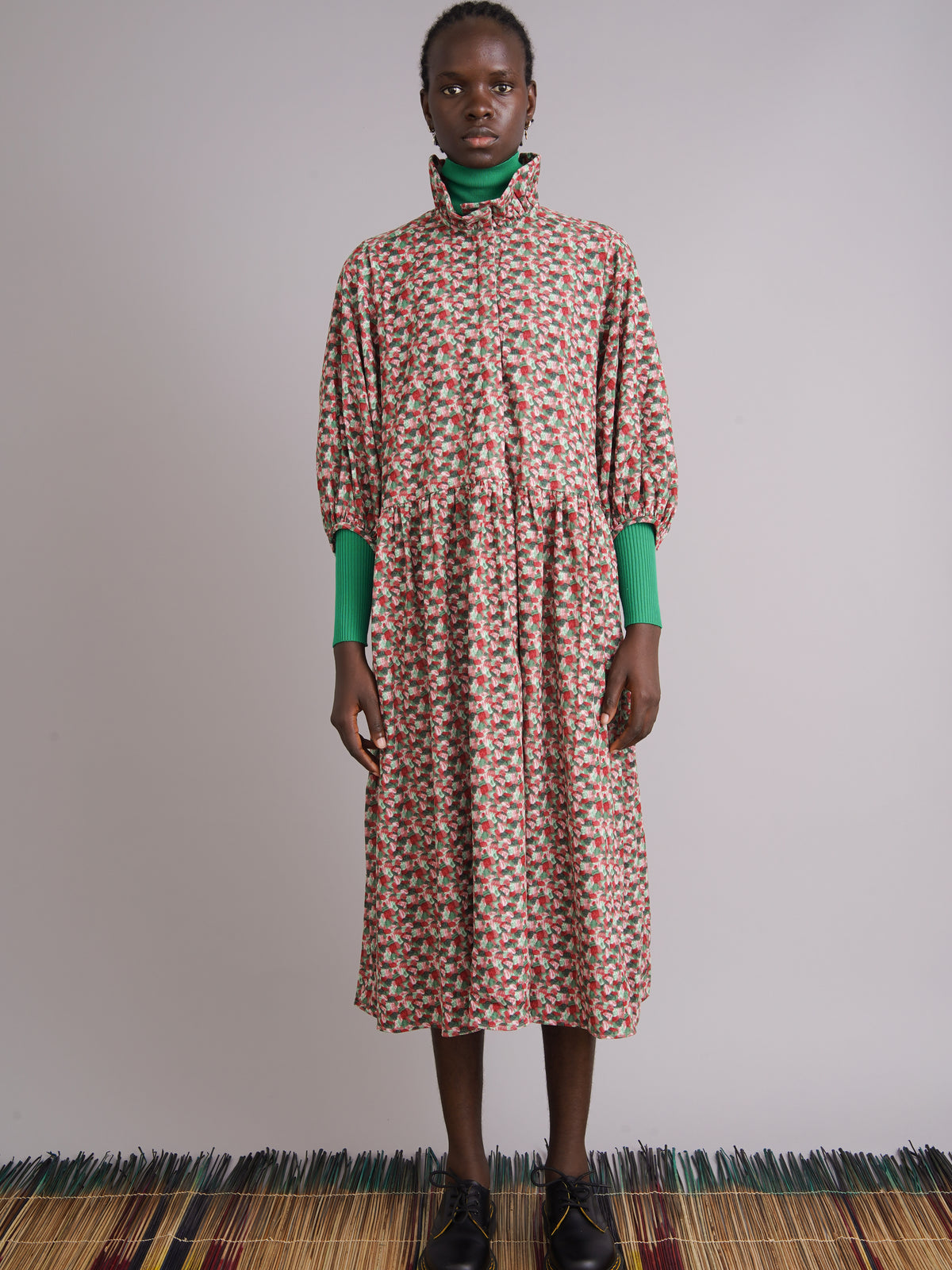 Tokunbo Pink Cord Dress, detail of collar