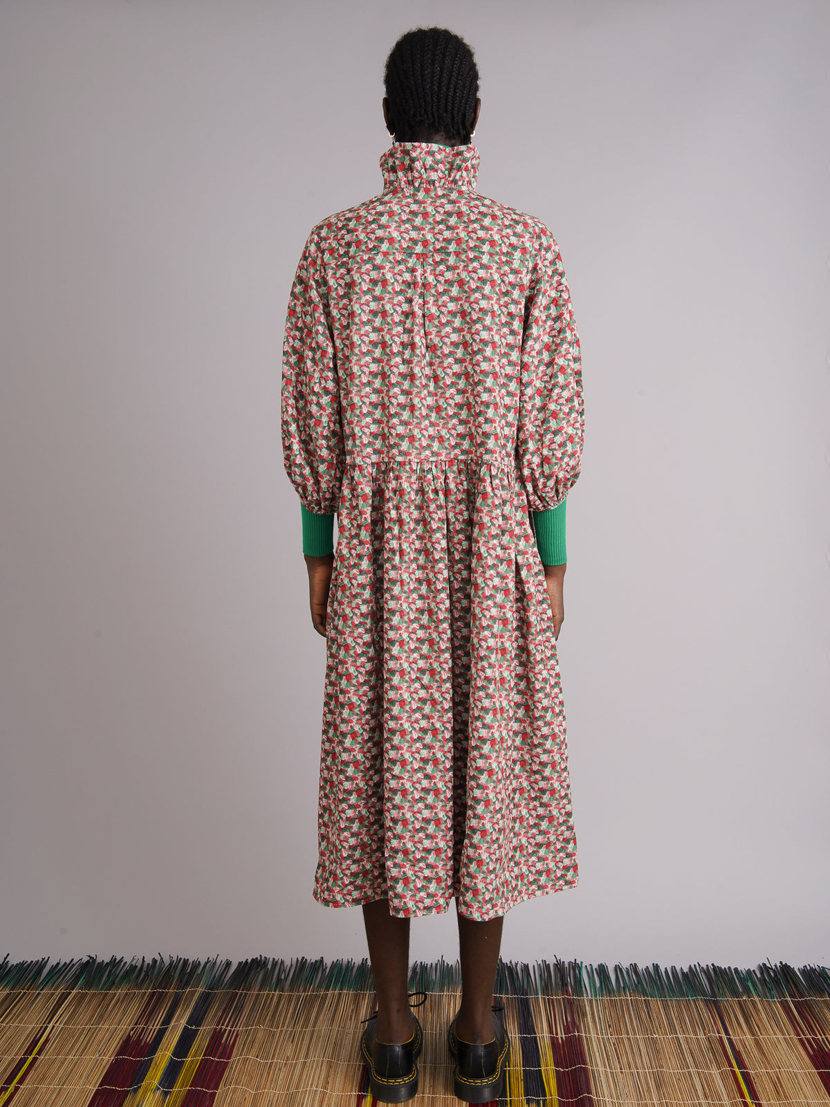 Tokunbo Pink Cord Dress, close-up detail