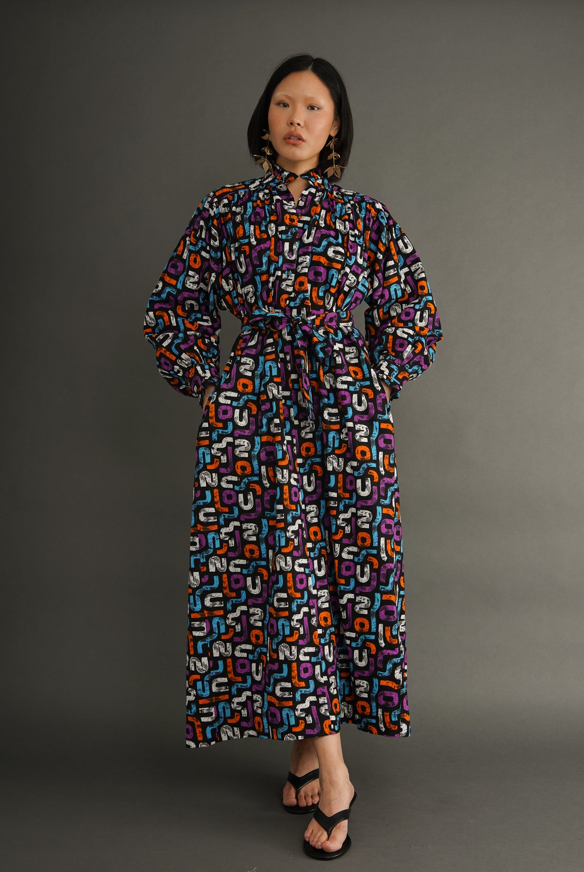 Kemi Telford Milano Tie Dress worn belted at the waist