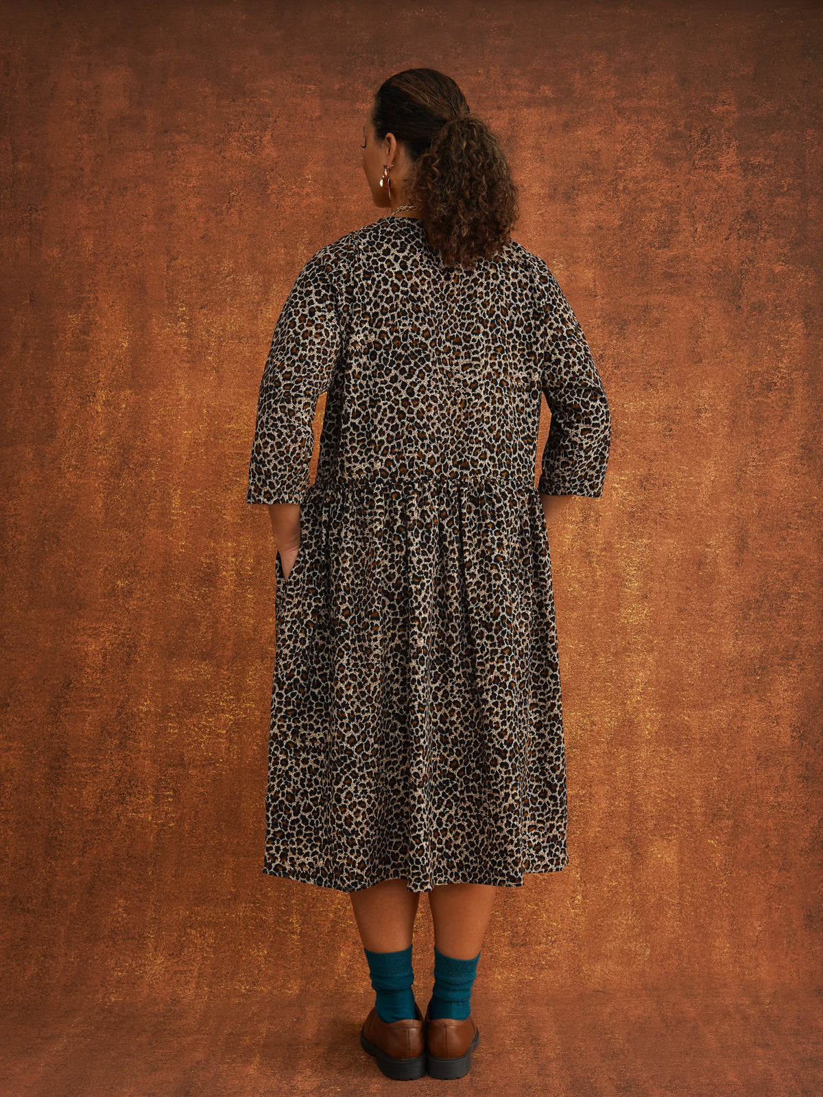 Folashade Corduroy Free Dress, worn by Charli, side view