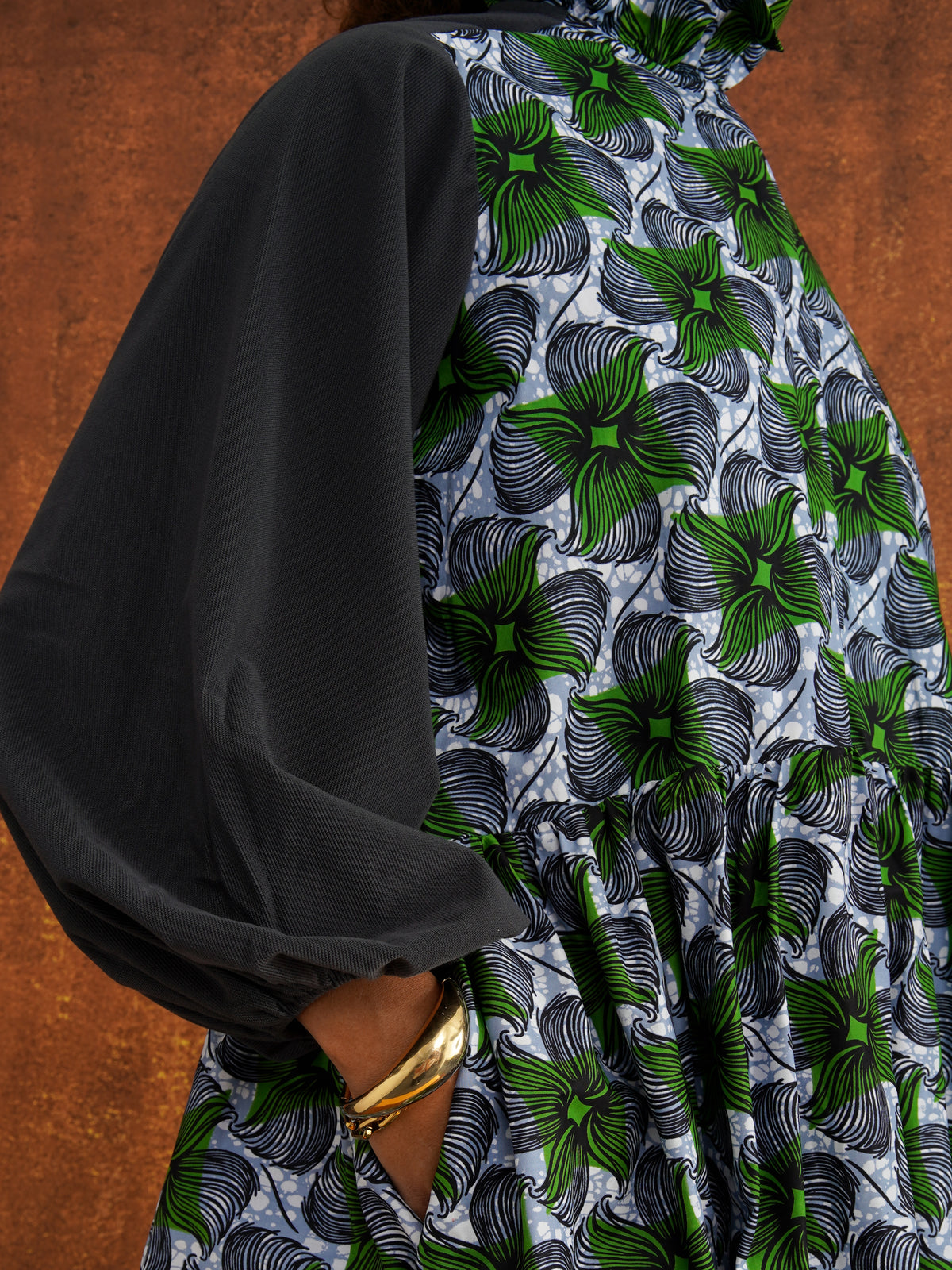 Tokunbo Mix Dress, full length view