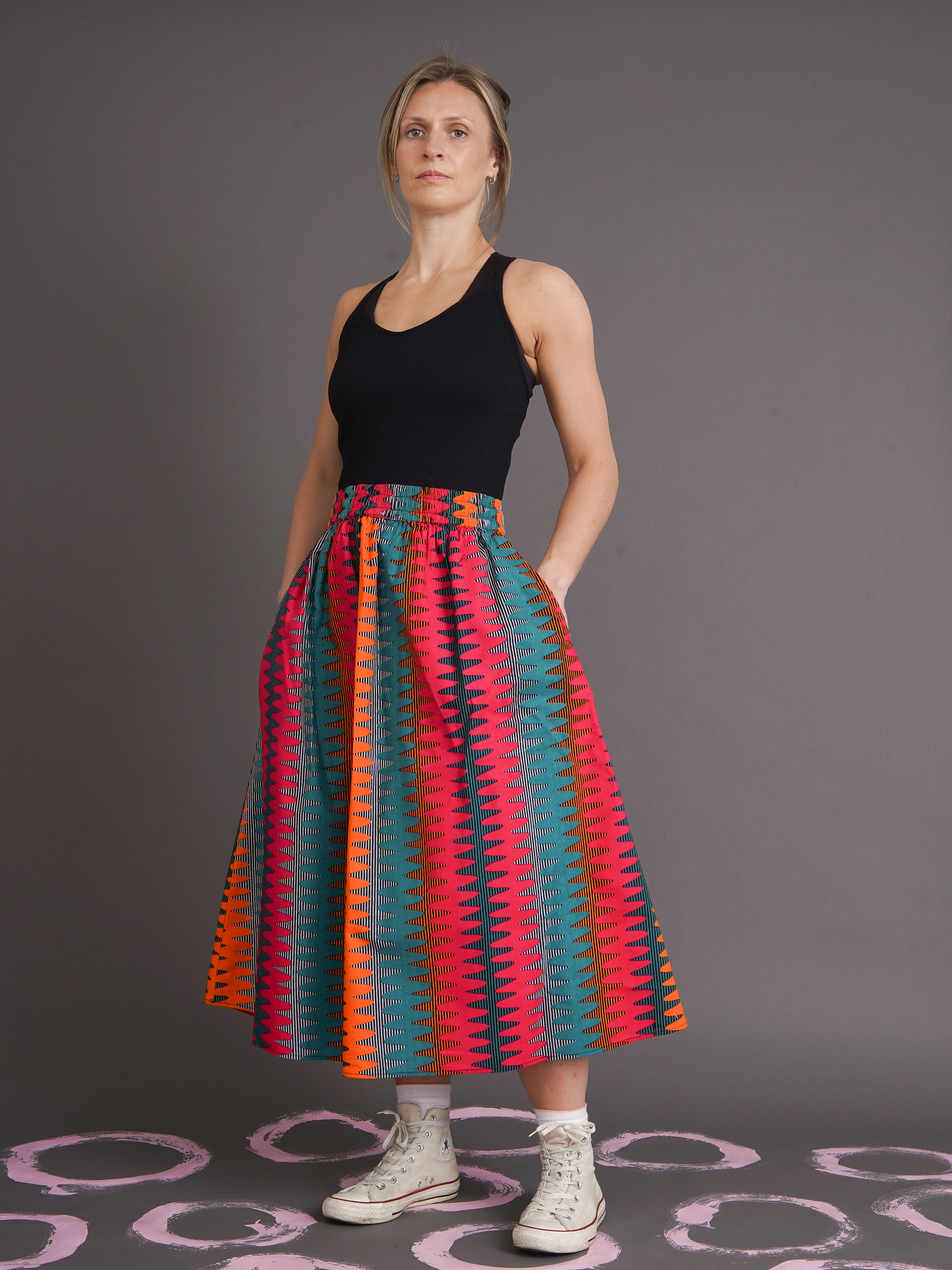 Olusade Midi 2 Panel Drawstring Skirt – Kemi Telford