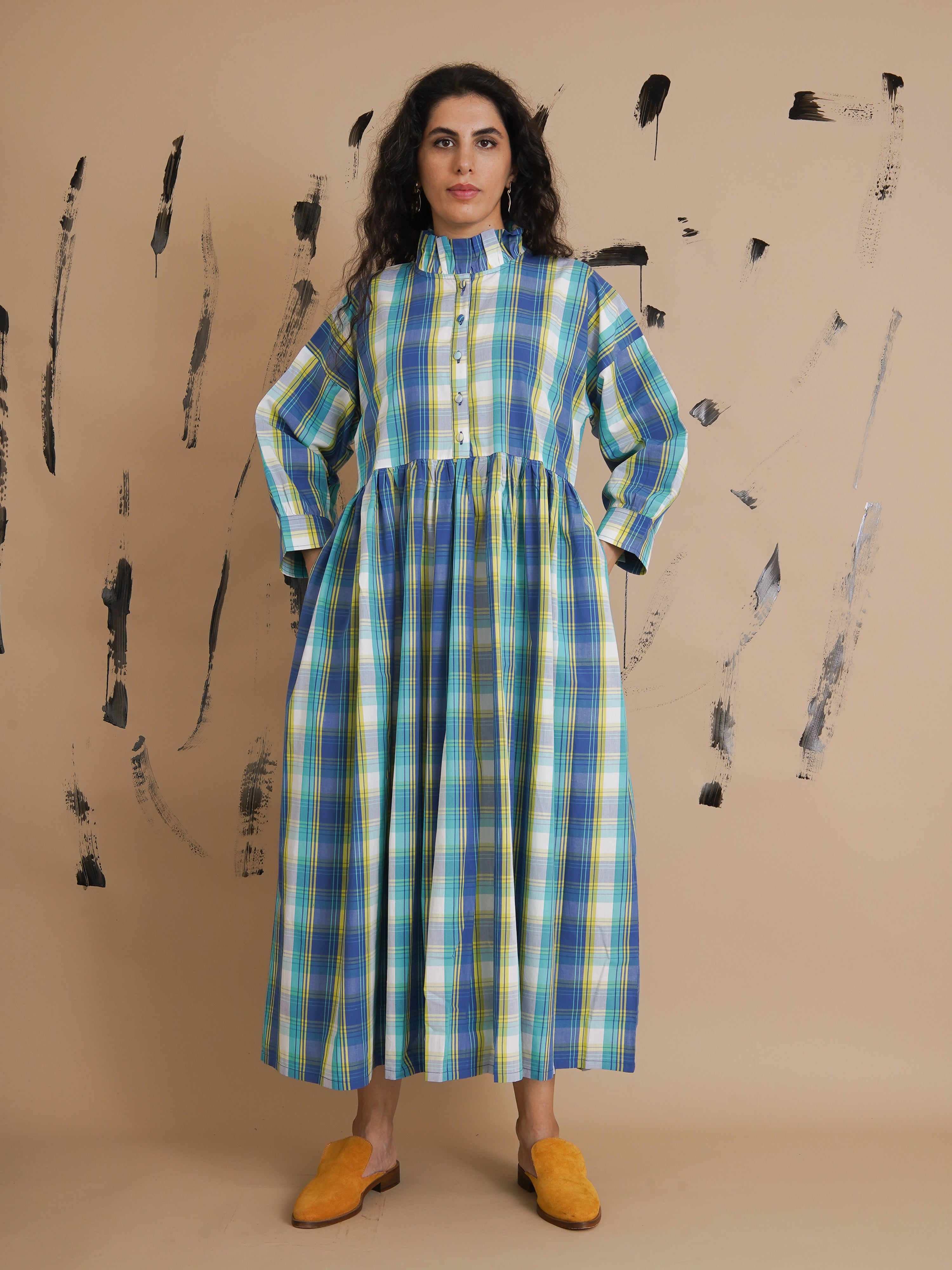 Rebeka Check Midi Dress Kemi Telford