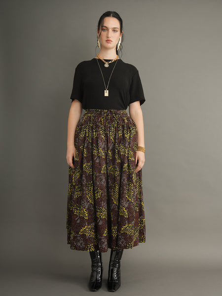 Omalicha Gathered Skirt – Bold Dutch Wax Print | Kemi Telford