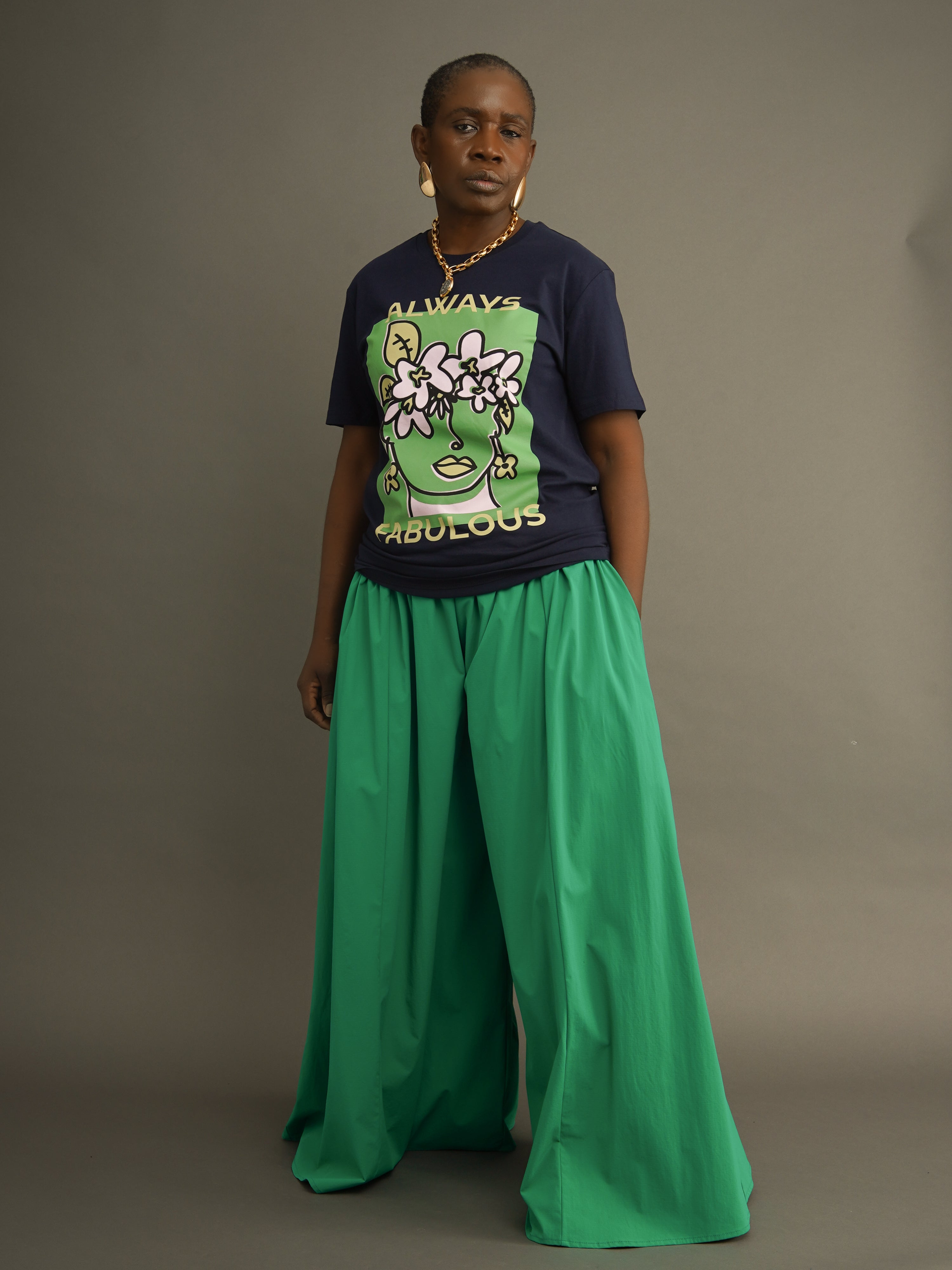 Charlie Black Palazzo Pants – Wide-Leg Trousers| Kemi Telford