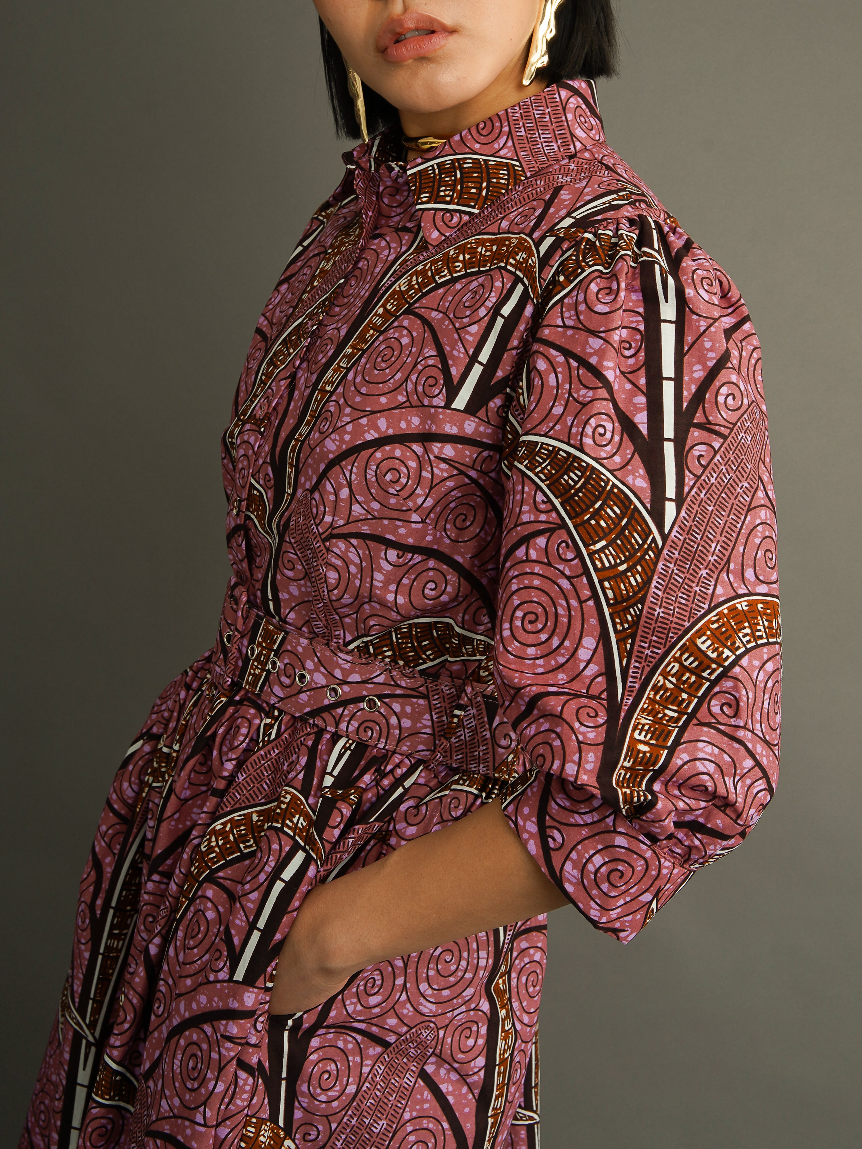 Kemi Telford Dutch Wax Shirt Dress – Tailored & Timeless