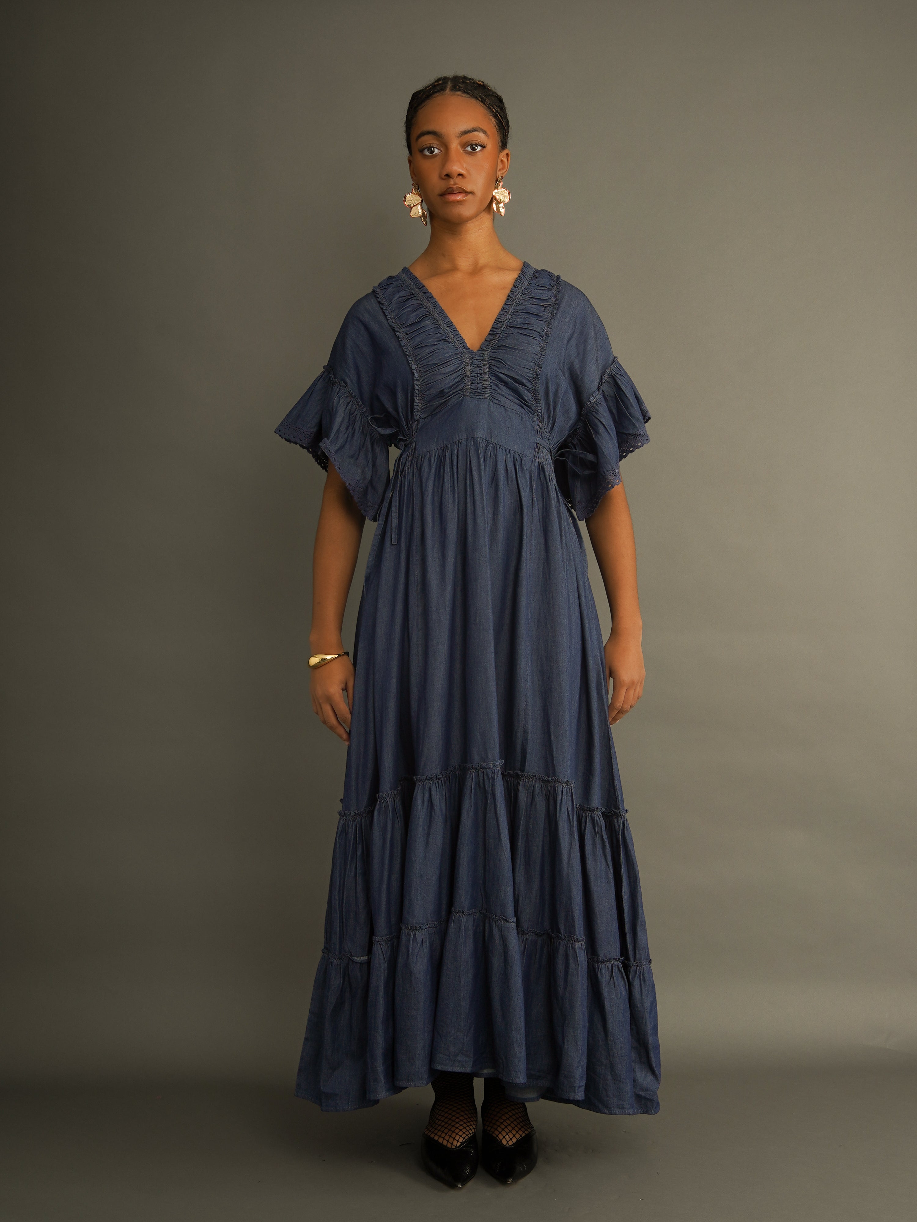 【美品】ジェーンマープル DELFT DAY tiered dress DELFT DAY tiered dress