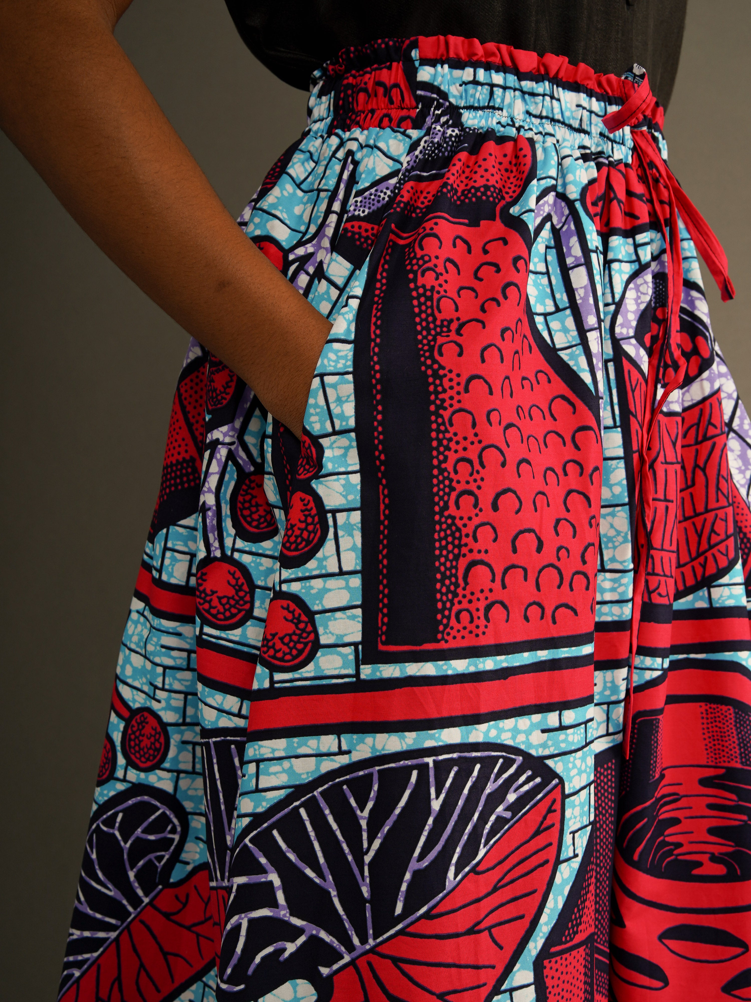 Tina Skirt | Dutch Wax Cotton Maxi Skirt – Kemi Telford