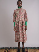 Tokunbo Pink Cord Dress, detail of collar
