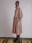 Tokunbo Pink Cord Dress, full length view