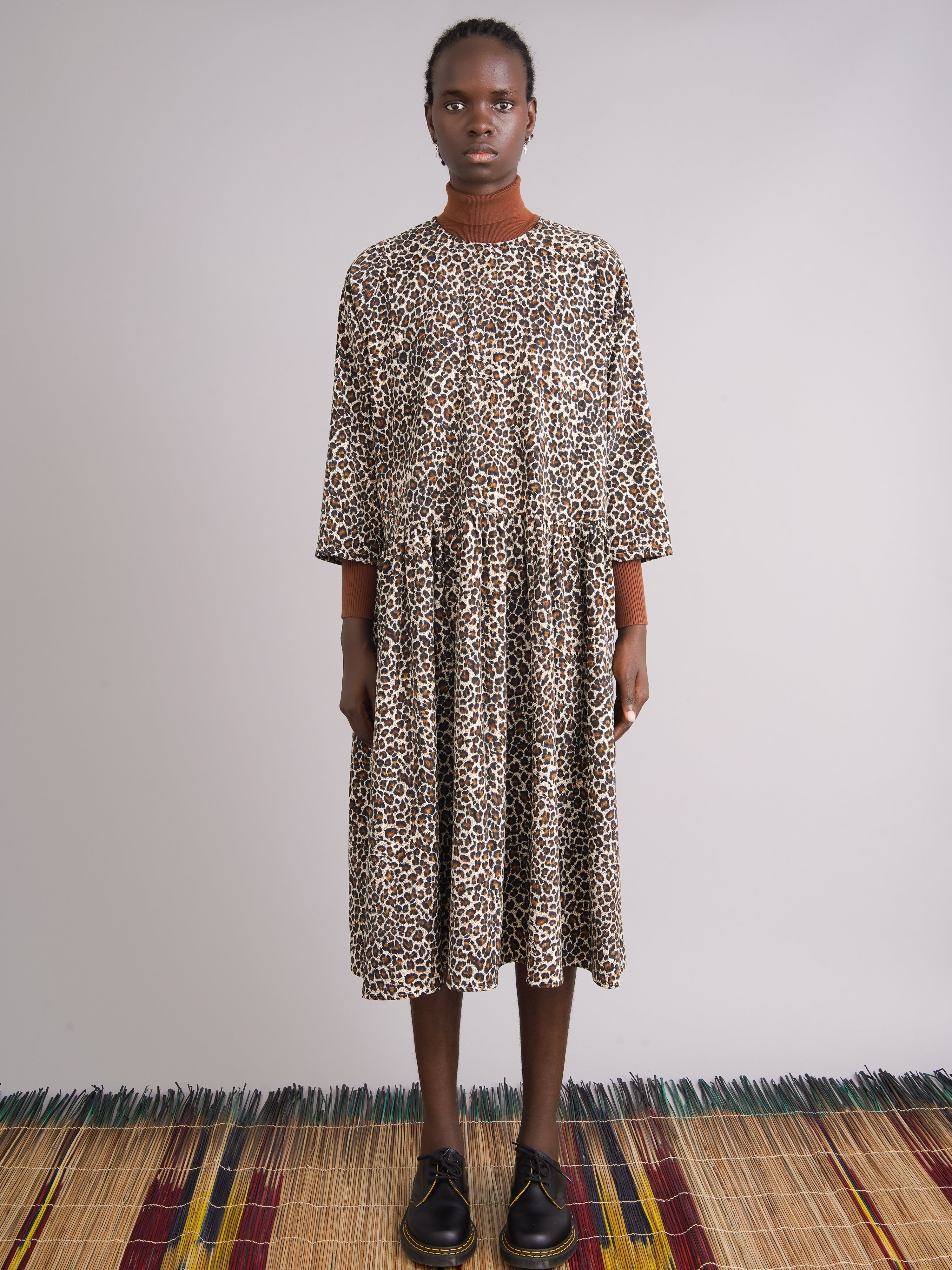 Folashade Corduroy Free Dress | Leopard Print by Kemi Telford