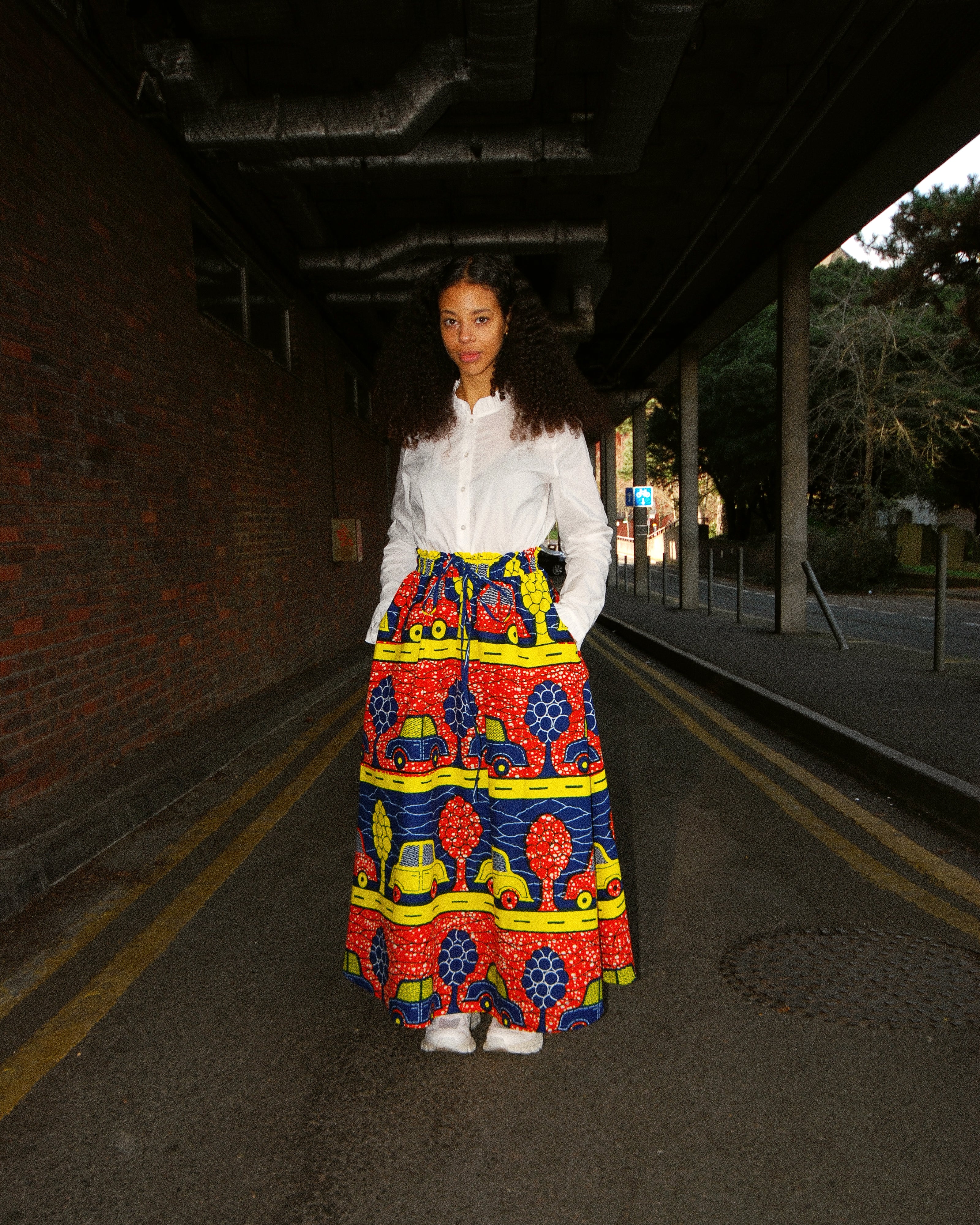 Folashade Jalopi Taxi Skirt | Dutch Wax Cotton Maxi Skirt – Kemi