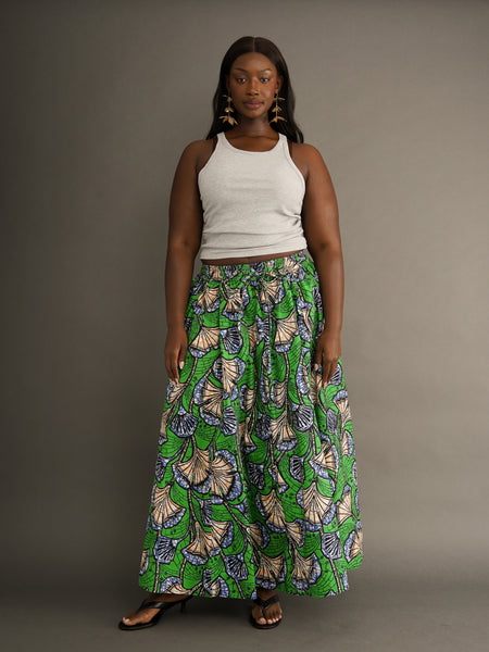 Maxine Structured Cotton Bold Maxi Skirt – Kemi Telford