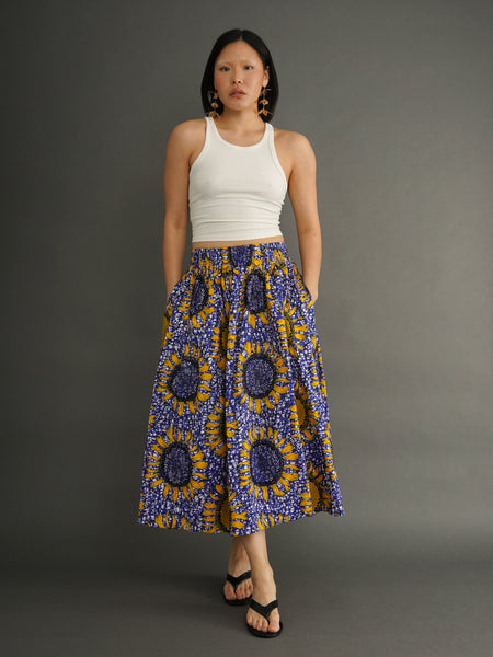 スカート Apolina Maja Skirts 3-5y Amelie Midi Skirt | Structured Dutch Wax Cotton | Kemi Telford