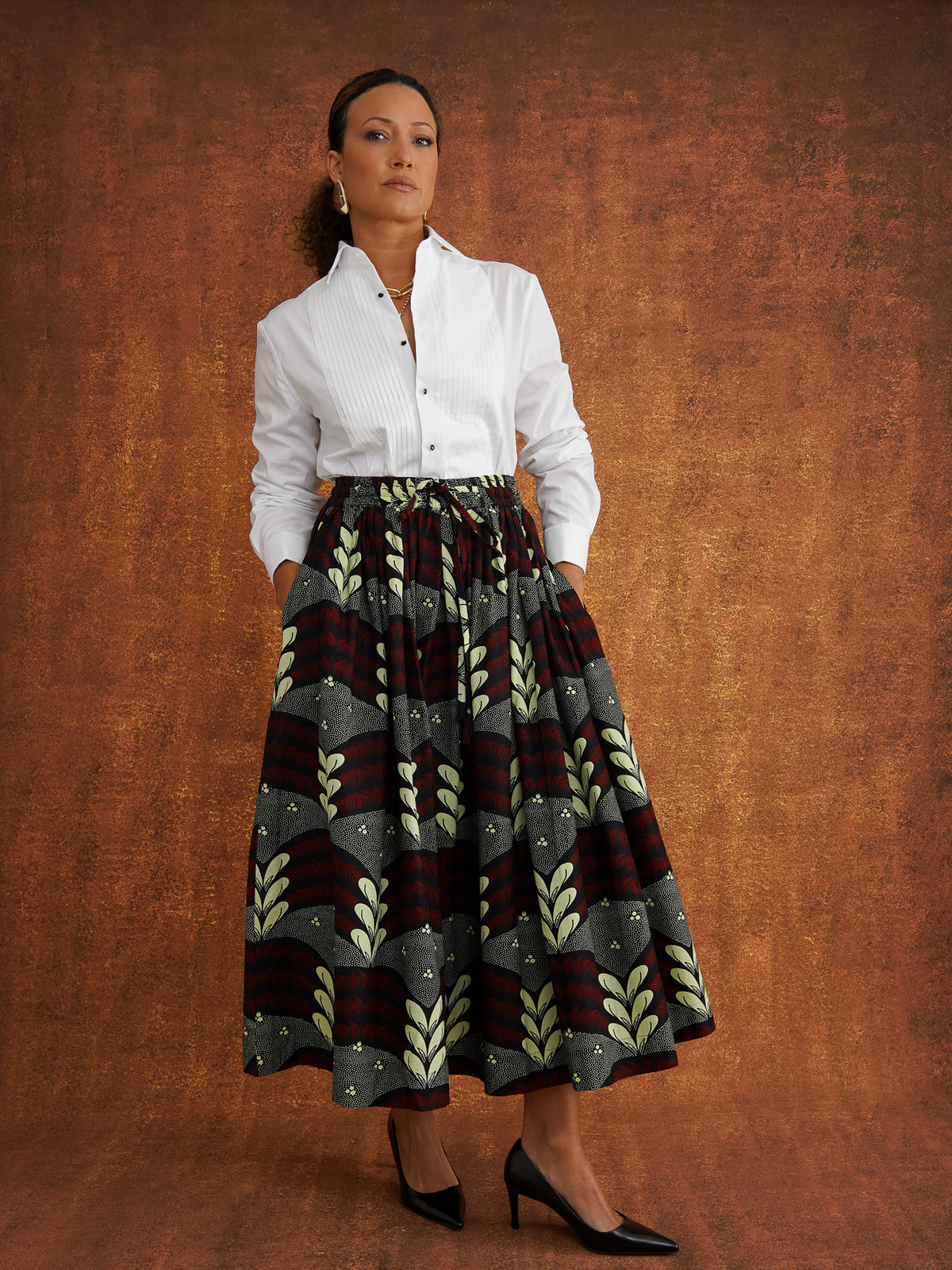 Oba Skirt in Dutch Wax Cotton
