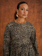 Folashade Corduroy Maxi Fitted Dress, styled shot