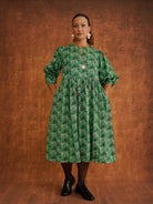 Megan Green Dress, front view