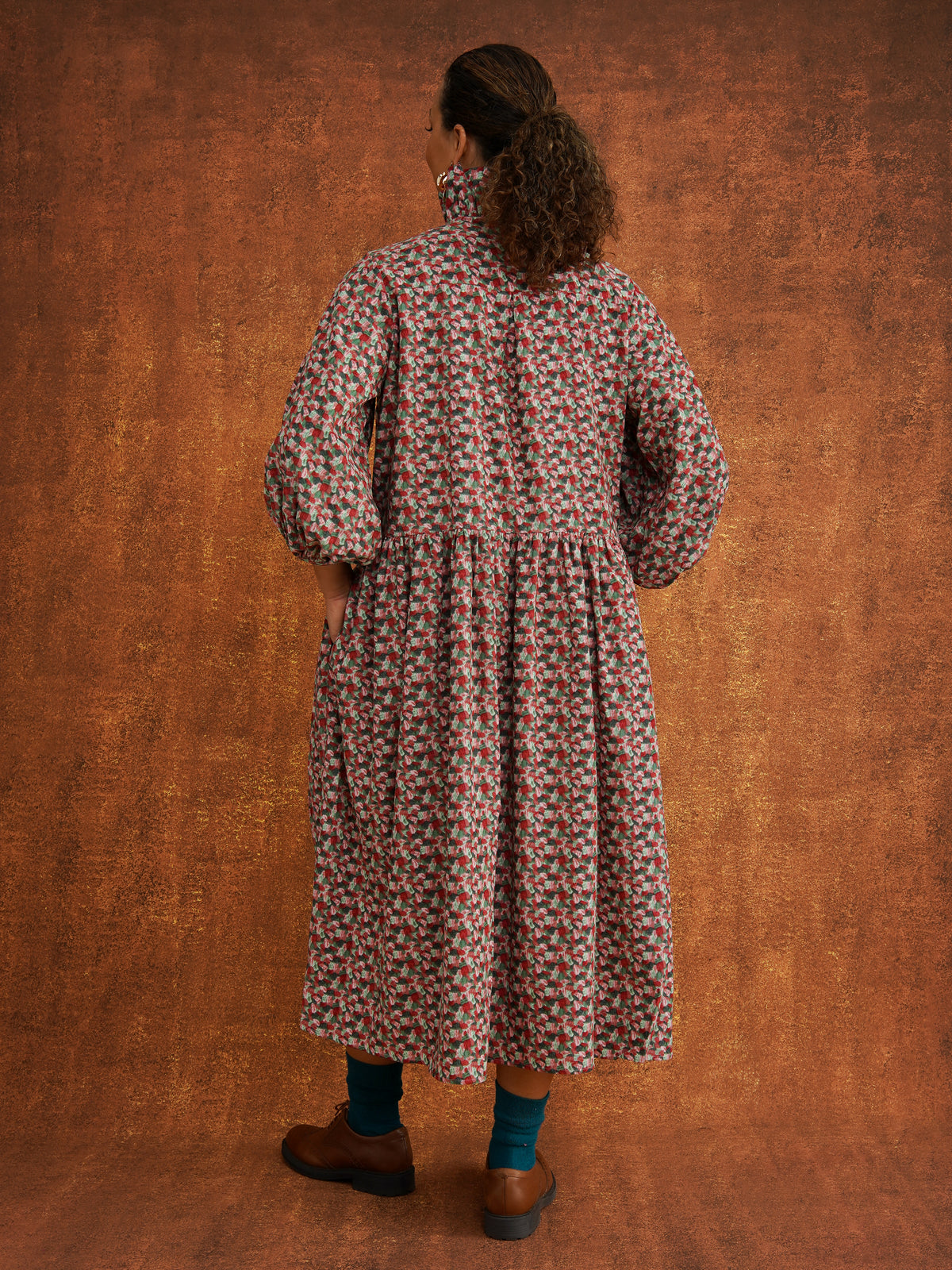 Tokunbo Pink Cord Dress, styled shot