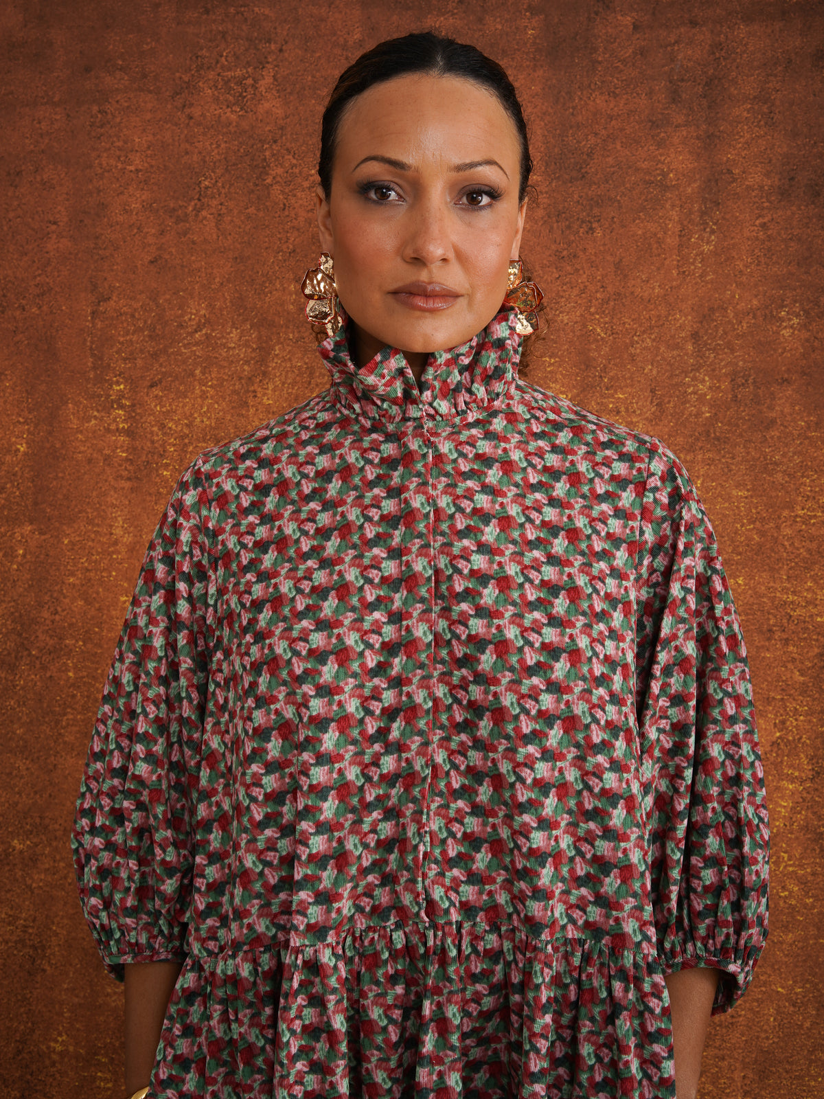 Tokunbo Pink Cord Dress, side view