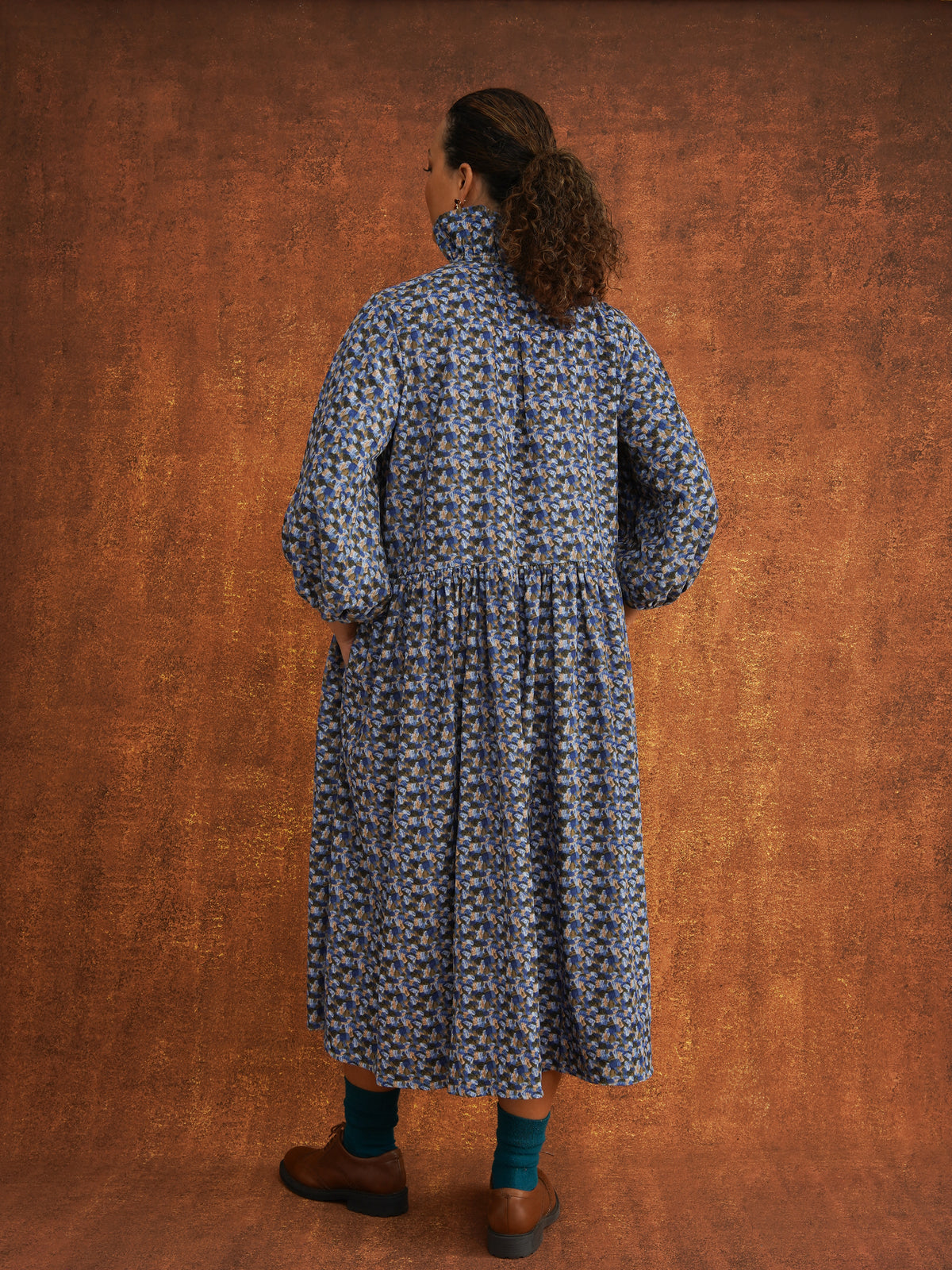 Tokunbo Blue Cord Dress, styled shot