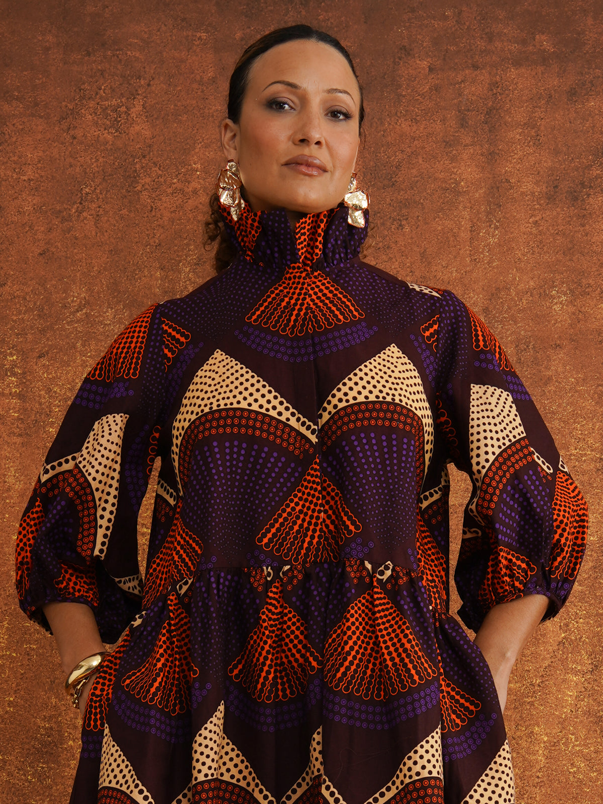 Tokunbo Dress, worn by Charli, detail shot