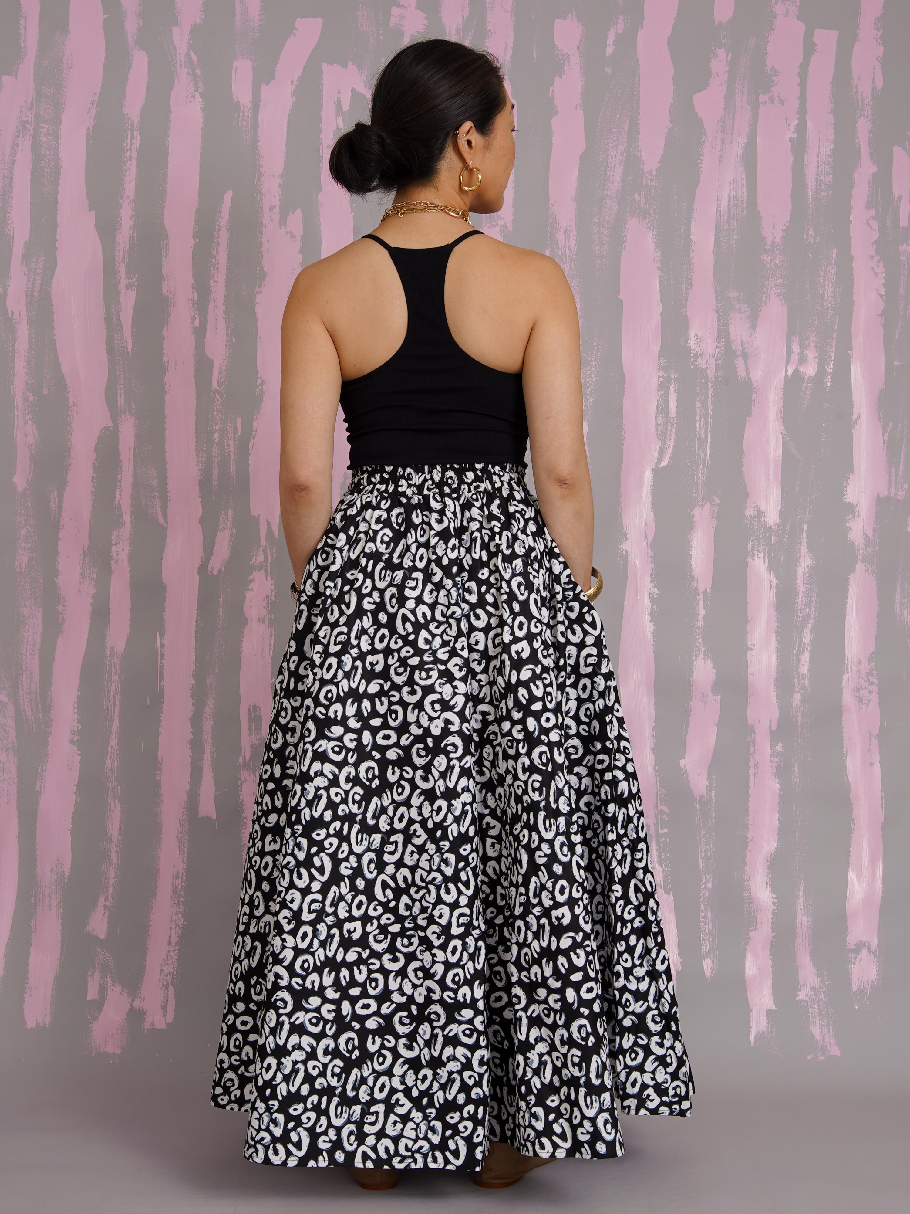 Ogudu Leopard 8 Panel Maxi Skirt