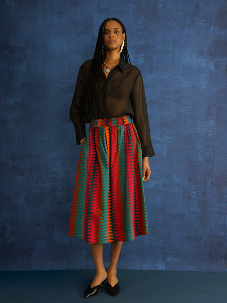 Olusade Midi 2 Panel Drawstring Skirt – Kemi Telford