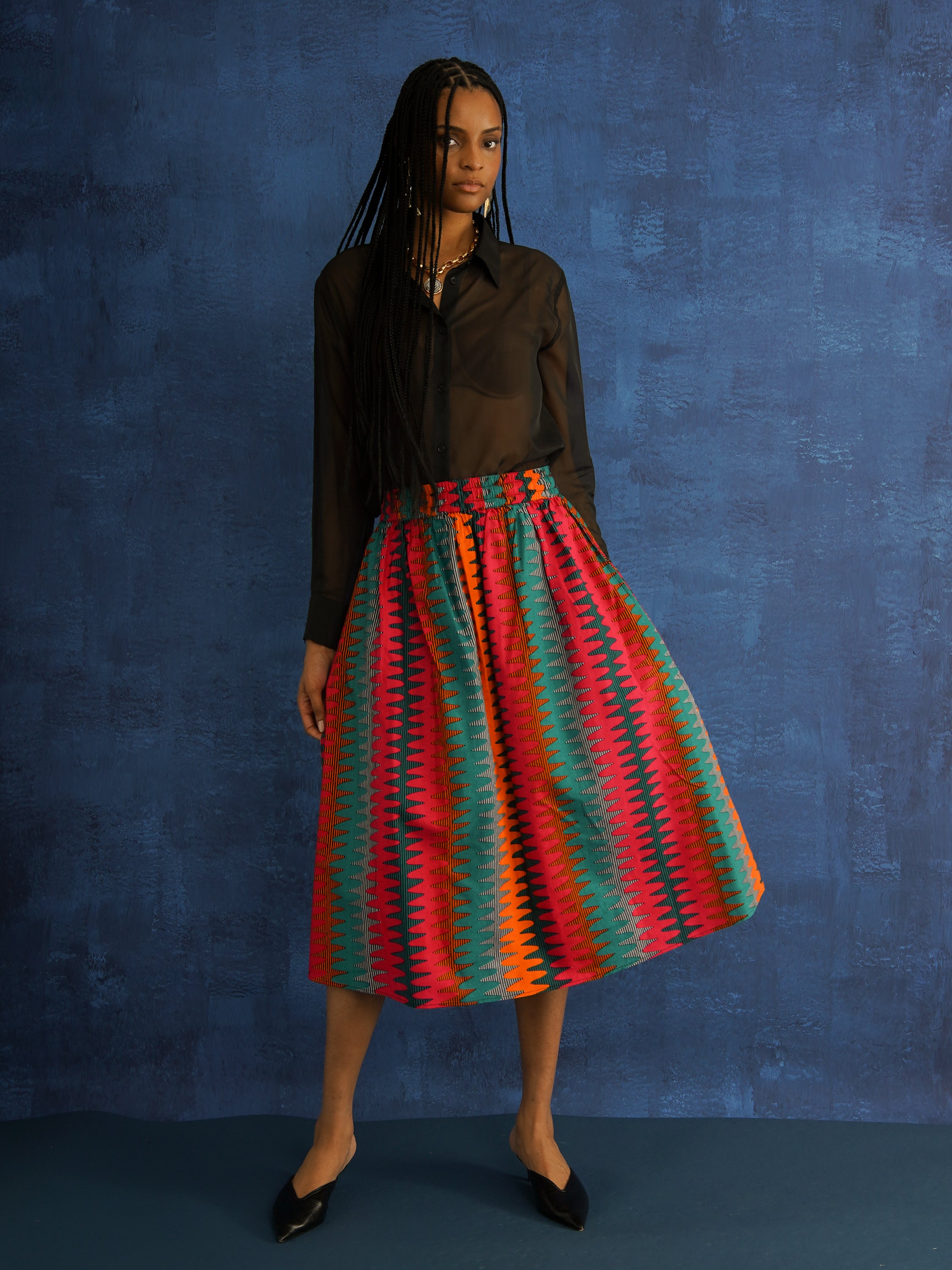 Olusade Midi 2 Panel Drawstring Skirt – Kemi Telford
